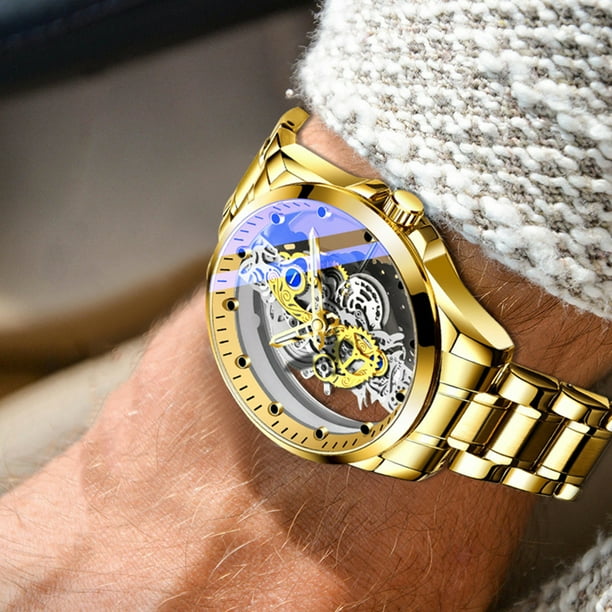 Hollow Out Round Pointer Quartz Watch Mightlink Men Watch Pointer Design Round Dial Luminous  main image 4