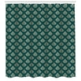 thumbnail image 2 of Ambesonne Damask Shower Curtain, French Rococo Motifs, 69"Wx84"L, Dark Teal Eggshell, 2 of 2