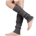 thumbnail image 2 of Rohuuque Leg Warmers for Women Woolen Warm Knitted Socks Yoga Leggings Over Knee Socks Stockings Winter Socks Foot Warmers Dark Gray, 2 of 9