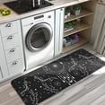 thumbnail image 3 of Black Moon Star Floral Pattern Kitchen Rug Mat,Kitchen Runner Rugs Non Skid Washable,Decorative Kitchen Floor Mats for Kitchen,Sink,Laundry,17"x47.2", 3 of 7
