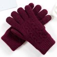 thumbnail image 2 of qolati Knit Winter Gloves for Men Women Stretchy Fleece Lined Thermal Warm Touchscreen Gloves Running Cycling Driving Working Hiking Mittens Gloves, 2 of 3
