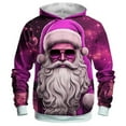 thumbnail image 3 of SonxaHe Little Boys Christmas Hoodies Santa Print Loose Hooded Sweatshirt Child Holiday Festive Stylish Winter Hoodies Pink,Sized 7-8, 3 of 3