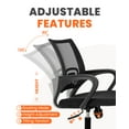 thumbnail image 2 of NEO CHAIR Office Desk Computer Chair Ergonomic Mesh Gaming Cushion Seat with Comfy Lumbar Mid Back Support Adjustable Height Swivel Rolling Wheels for Home Task (2 pk - Black), 2 of 9
