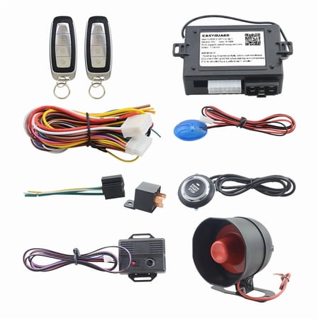 EASYGUARD EC012 Smartphone APP car Alarm with Remote Start Push Start Button Proximity Unlock Lock keyless Entry DC12V