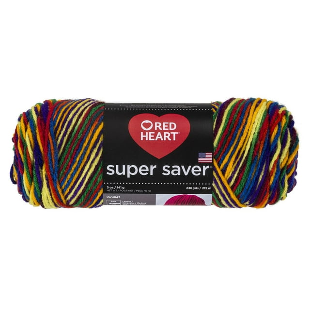 Red Heart® Fil Super Saver®, Imprimés, Acrylique #4 Médium, 5oz/142g, 236 Yards