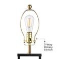 thumbnail image 5 of 360 Lighting Pellana 24 3/4" High Black and Brass USB Table Lamp, 5 of 9
