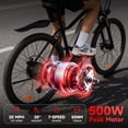 thumbnail image 5 of FlyORO 26in Electric Bike for Adults,500W Mountain Electric Bicycle with 13Ah Removable Battery,Front Damping System,Black, 5 of 7