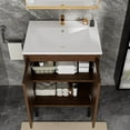 thumbnail image 4 of WGYPRIME 24" Bathroom Vanity with Sink, Mid-Century Modern Floor Bathroom Vanity Cabinet with Door, Freestanding Bathroom Cabinet w/ U Shape Shelf, 4 of 11