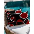 thumbnail image 4 of Waterproof Outdoor Throw Pillows with Inserts 12"x20" Set of 2, Black Red Soft Decorative Pillowcases for Couch Bedroom, White Circle Geometric Abstract Texture Pillow Covers for Sofa Living Room, 4 of 8