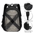 thumbnail image 4 of Travel Shoulder Computer Backpack 18 X 13.4 X 8.3in With Usb Cable And Music Jack Multi-Space Pocket Argyle Plaid Dimgray_95746_4, 4 of 7