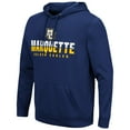 thumbnail image 2 of Men's Colosseum Navy Marquette Golden Eagles Lantern Pullover Hoodie, 2 of 3