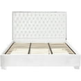 thumbnail image 5 of Velvet Upholstered Bed with Chrome Frame - Modern Glam Bedroom Furniture, 5 of 6