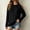 Black cable knit off shoulder sweater women a1, variant on Women's Casual Cold Shoulder Knit Sweater Round Neck Long Sleeve Solid Color Beaded Blouse Elegant Fashion Fall Winter Outfit, Black 2XL