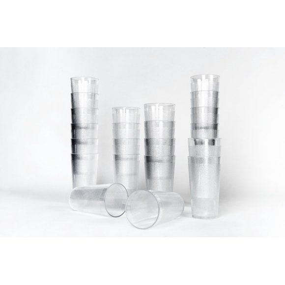 Vasos Plastipractic 24pzs 20oz Transparente Policarbonato Alta Resistencia
