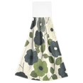 thumbnail image 7 of Yayeee Kitchen Hanging Hand Towels Set of 2 with Loop Bathroom Absorbent Tie Towel, Navy Flower, 7 of 7
