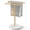 Gold, variant on S-Shape Countertop Towel Holder - Height Adjustable Metal & Wood Base