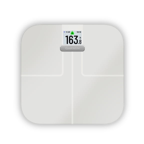 Garmin Index S2, Smart Scale with Wireless Connectivity, Measure Body Fat, Muscle, Bone Mass, Body Water% and More, White