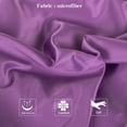 thumbnail image 5 of Kelnaro 2 Pack Purple Satin Pillowcases King Size 20"x36" - Hidden Zipper Silky Smooth Soft Breathable Pillow Covers for Hair & Skin, 5 of 6