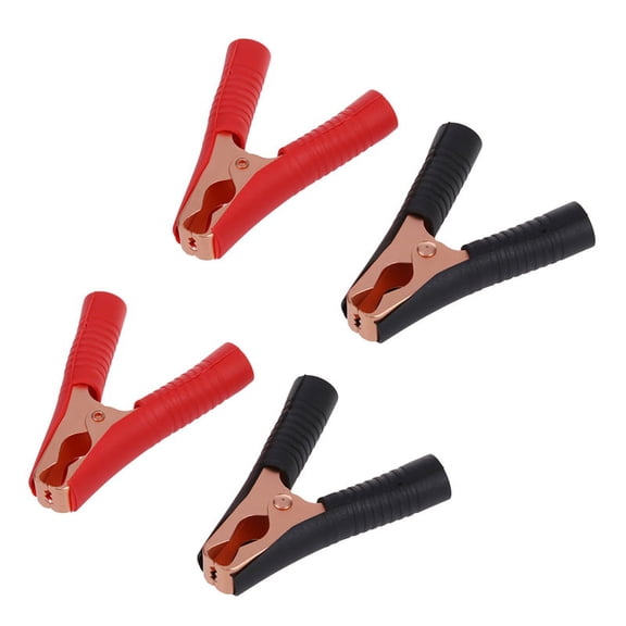 4X Car Alligator Clips Battery Clamps Clip 100A Red Black