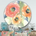 thumbnail image 3 of Designart 'Multicolor Buttercup II' Farmhouse Metal Circle Wall Art, 3 of 3