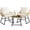 Tan/Cream, variant on Yaheetech Boho Style Outdoor Wicker Bistro Set with Cushions and Pillows, Set of 3, Tan/Cream