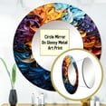 thumbnail image 3 of Designart "VORTEX Kaleidoscope I" Abstract Rund Mirror For Wall Decor - Large Gold Round Printed Mirror -Modern Round Living Room Mirror - 29" x 29", 3 of 6