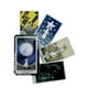 thumbnail image 1 of Cartas de Tarot de conejo de alta calidad en caja de lata de Metal, juegos de mesa de 10cm x 6cm, borde Chapado en verde dorado, 78 tarjetas con manual de papel4592, 1 of 5
