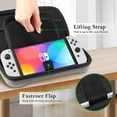 thumbnail image 5 of Fintie Large Carrying Case for Nintendo Switch/Switch OLED Model - Fits AC Adapter Charger, Shockproof Hard Shell Protective Cover w/20 Games Storage , Gray, 5 of 8