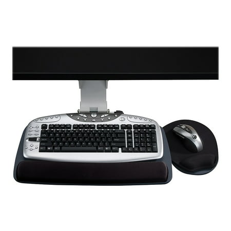 Staples Under Desk Mount Adjustable Keyboard Tray Black (18240) (Best Adjustable Keyboard Tray Under Desk)