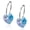 Aquamarine, variant on | Hypoallergenic | Natural Titanium Crystal Heart Pendant Earrings | Best Choice For Sensitive Ears