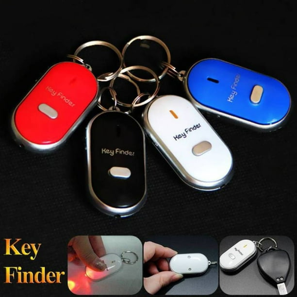 LED bip clignotant lumière clé Finder trouver perdu porte-clés sifflet  contrôle du son porte-clés cadeau 