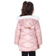 thumbnail image 3 of SOLOCOTE Girls Winter Coats Hooded Sherpa Lined Lightweight Jacket Thick Warm Puffy Waterproof Windproof Cotton Shiny Jackets, 3 of 8