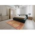 thumbnail image 4 of Ahgly Company Indoor Rectangle Mid-Century Modern Mahogany Brown Oriental Area Rugs, 3' x 5', 4 of 6