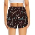thumbnail image 2 of Lsque Eiffel Tower Printed Women's Running Shorts with Liner Pockets,Elastic Quick Dry Workout Athletic Gym Yoga Shorts,Womens High Waist Shorts-X-Large, 2 of 9