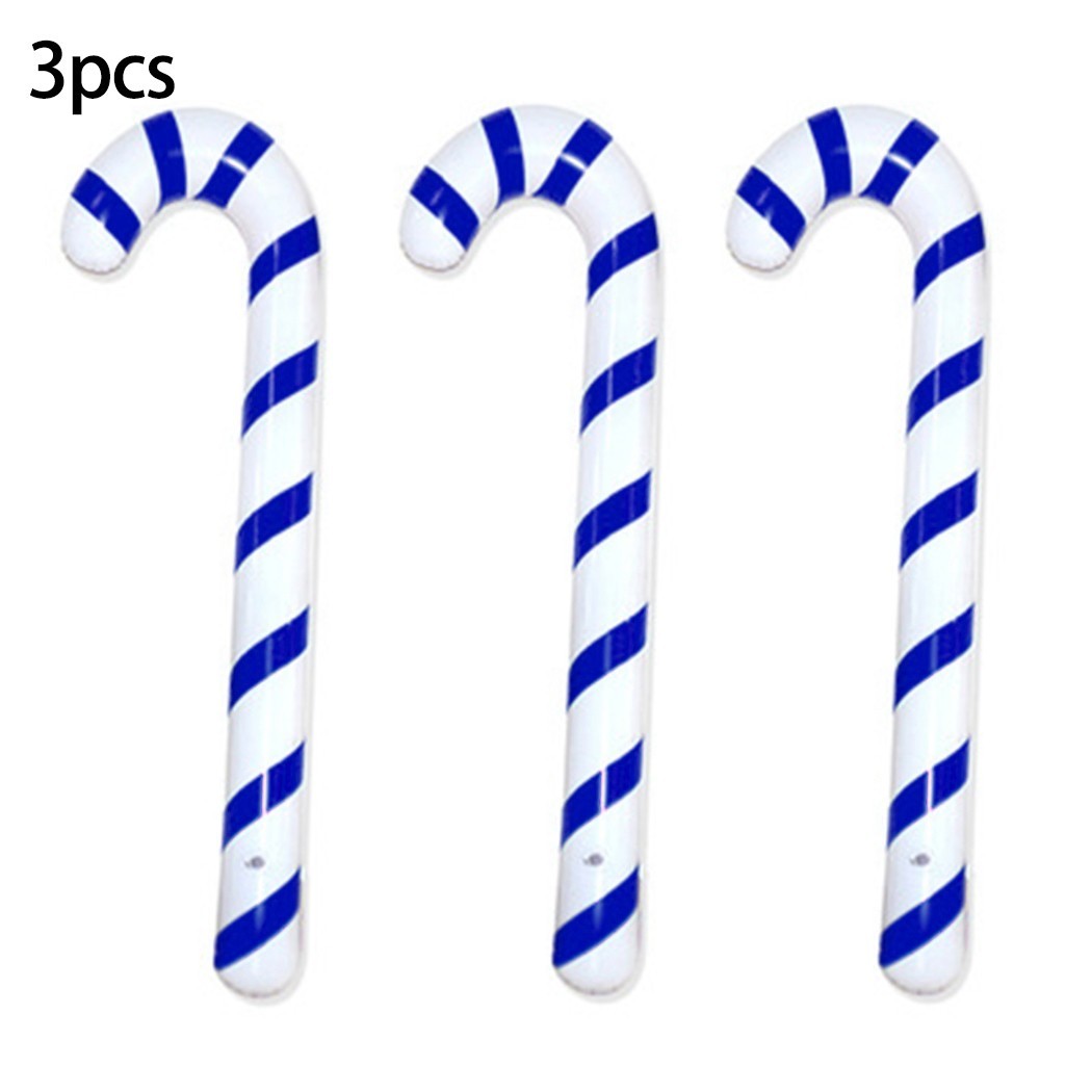 3 Pcs Christmas Candy Cane Stick Xmas Toy Giant Inflatable Candy Canes