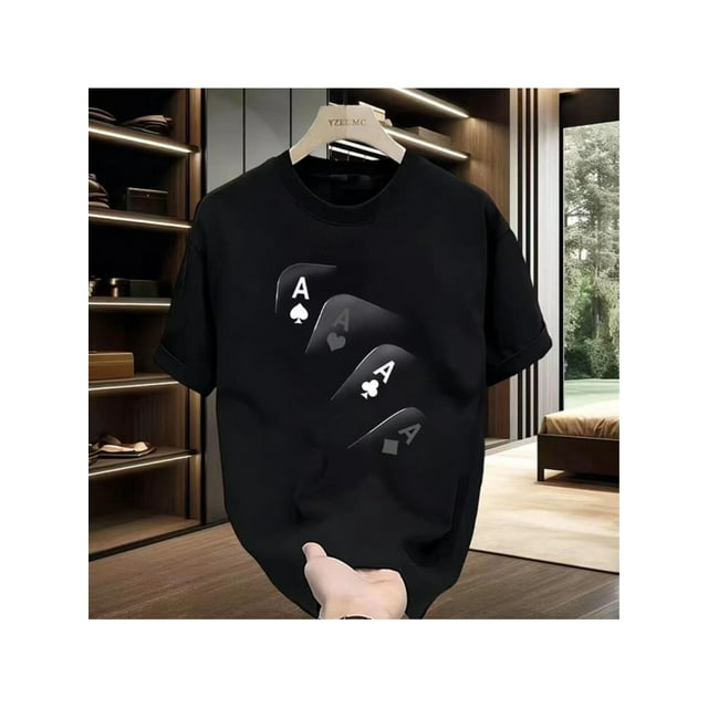 a T-shirt with fashionable Spade a design, suitable for daily travel, casual, unique personal style, simple yet stylish Top Womenswear