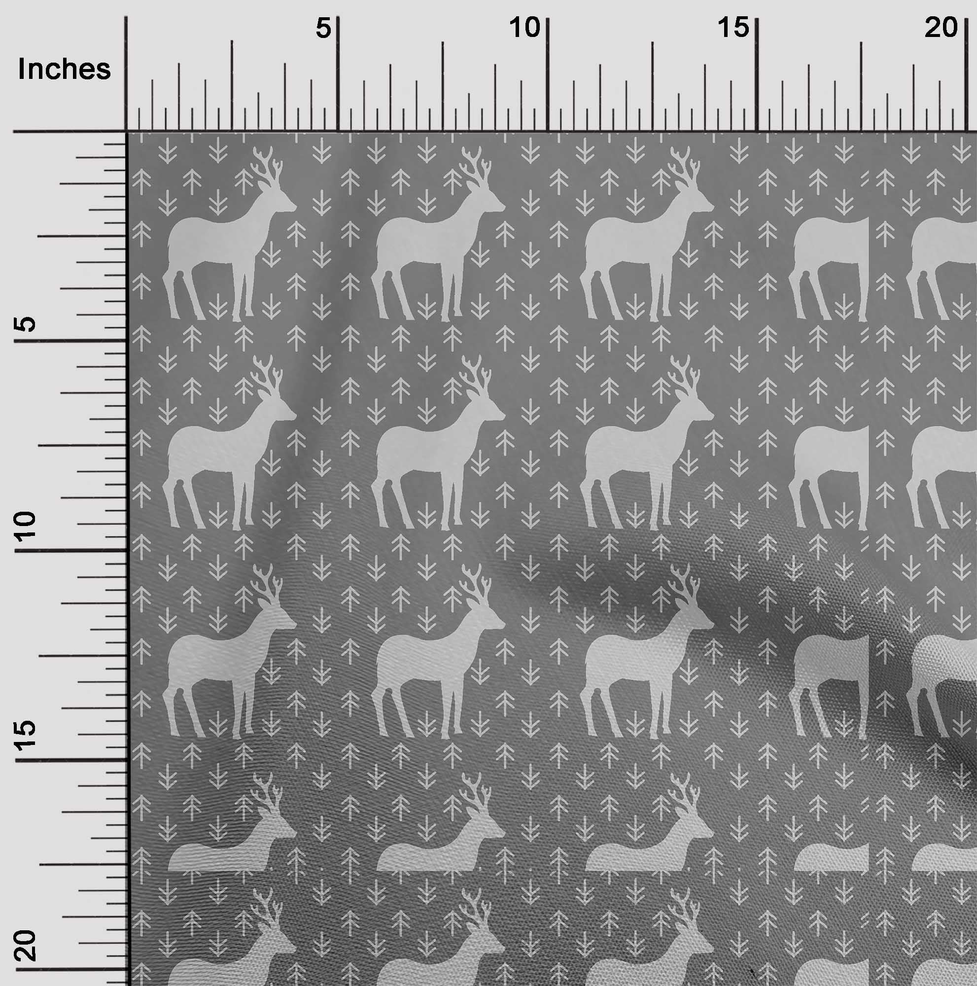 oneOone Polyester Spandex Gray Fabric Merry Christmas Sewing Craft Projects Fabric Prints By Yard 56 Inch Wide