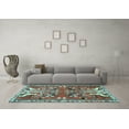 thumbnail image 3 of Ahgly Company Indoor Rectangle Persian Light Blue Traditional Area Rugs, 5' x 7', 3 of 4