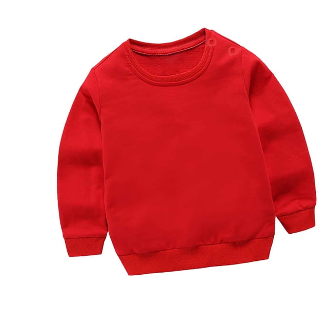AherBiu Chandail en Molleton pour Tout-Petits Garçons Filles Manches Longues Col Rond Pull Décontracté Ample Confortable pour Enfants