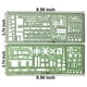 thumbnail image 5 of 6 Piezas Plantillas de Medición de Plástico Plantillas de Encofrado de Construcción Reglas de Dibujo Geométricas para Oficina y Escuela, Verde, 5 of 6