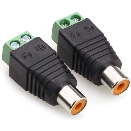Right Angle RCA Male Plug Terminal Block Adapter for CCTV, Audio Right Angle RCA Male Plug Terminal Block Adapter for CCTV, Audio