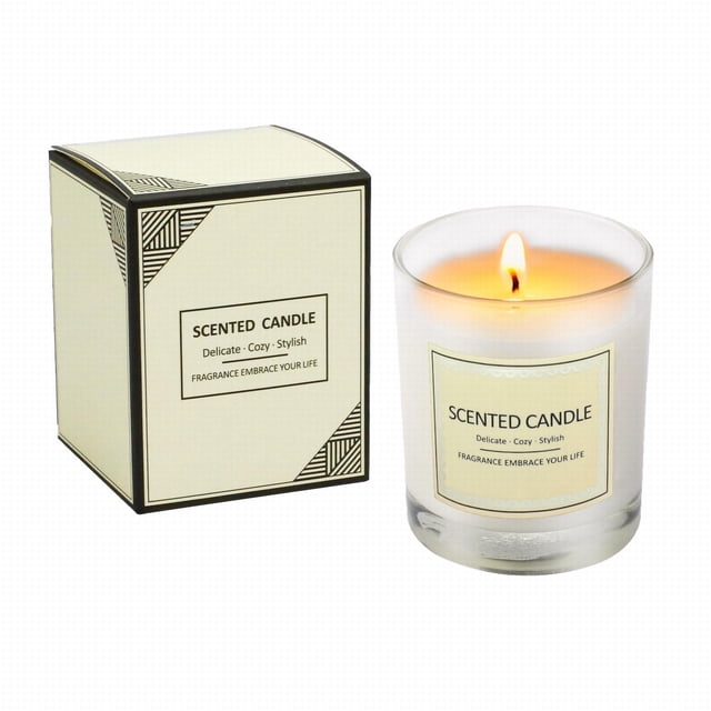 Wooden Wick Aromatic Home Gift, Soy Wax Scented Candle, 50G Natural Soy Wax Scented Candle with Wooden Wick Aromatic Home Decor Gift Set, Christmas Gift