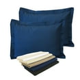 thumbnail image 4 of Fresh Ideas Bedding Poplin Tailored 2-Pack Pillow Sham, Standard, Navy, 4 of 5