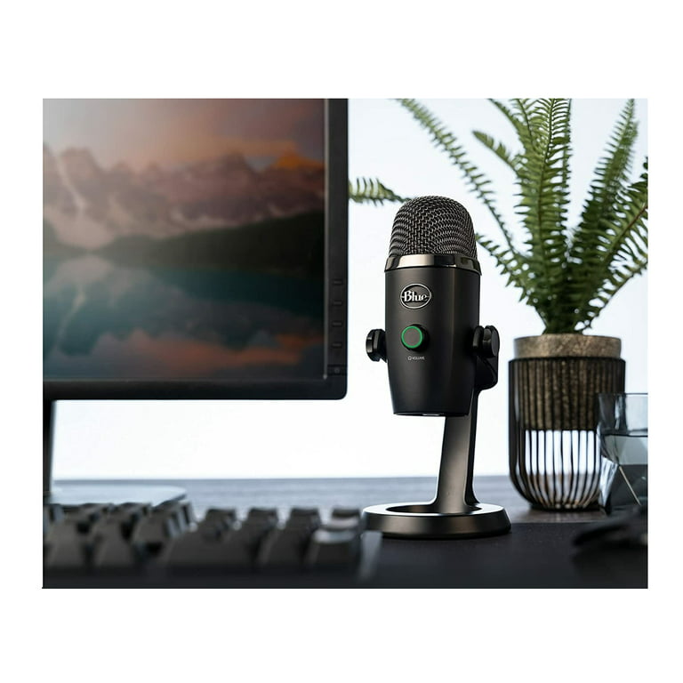  Blue Yeti Microphone (Blackout) with Knox Boom Arm
