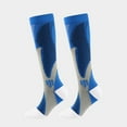 thumbnail image 1 of Chaussettes de Soccer Confortables Respirantes à Hydratation Bas de Soccer Chauffe-Maillot Mi-Mollet Extensibles Sport Plein Air Escalade Randonnée Bule Bule>P/M, 1 of 8