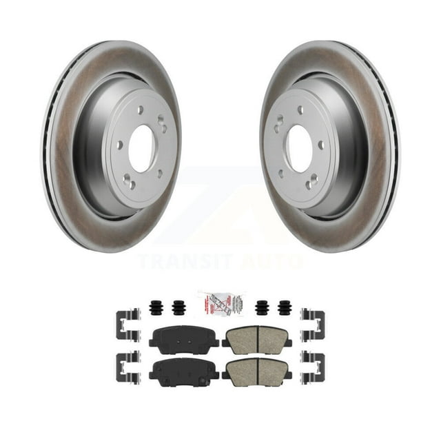 Transit Auto Rear Coated Disc Brake Rotors and Ceramic Pads Kit for Car Hyundai Equus Kia K900 KGA-106273
