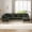 Green Black, variant on Large Modular Sectional Corner Couches with Tassel, 6 Seater Sofa Big Comfy Leopard Chenille, L Shaped Couches with 2 Throw Pillows and 5 Lumbar Pillows, Movable Ottoman,Green black