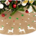 thumbnail image 3 of Joyin 48in Burlap Reindeer Tree Skirt, 3 of 7