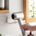 thumbnail image 2 of Wall Mounted Hair Dryer Holder, White, Bathroom Accessory, Fits Most Hair Dryers (M), 2 of 4