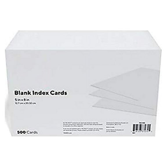MyOfficeInnovations 5" x 8" Unruled Index Cards 500/Pack (51005) 233460